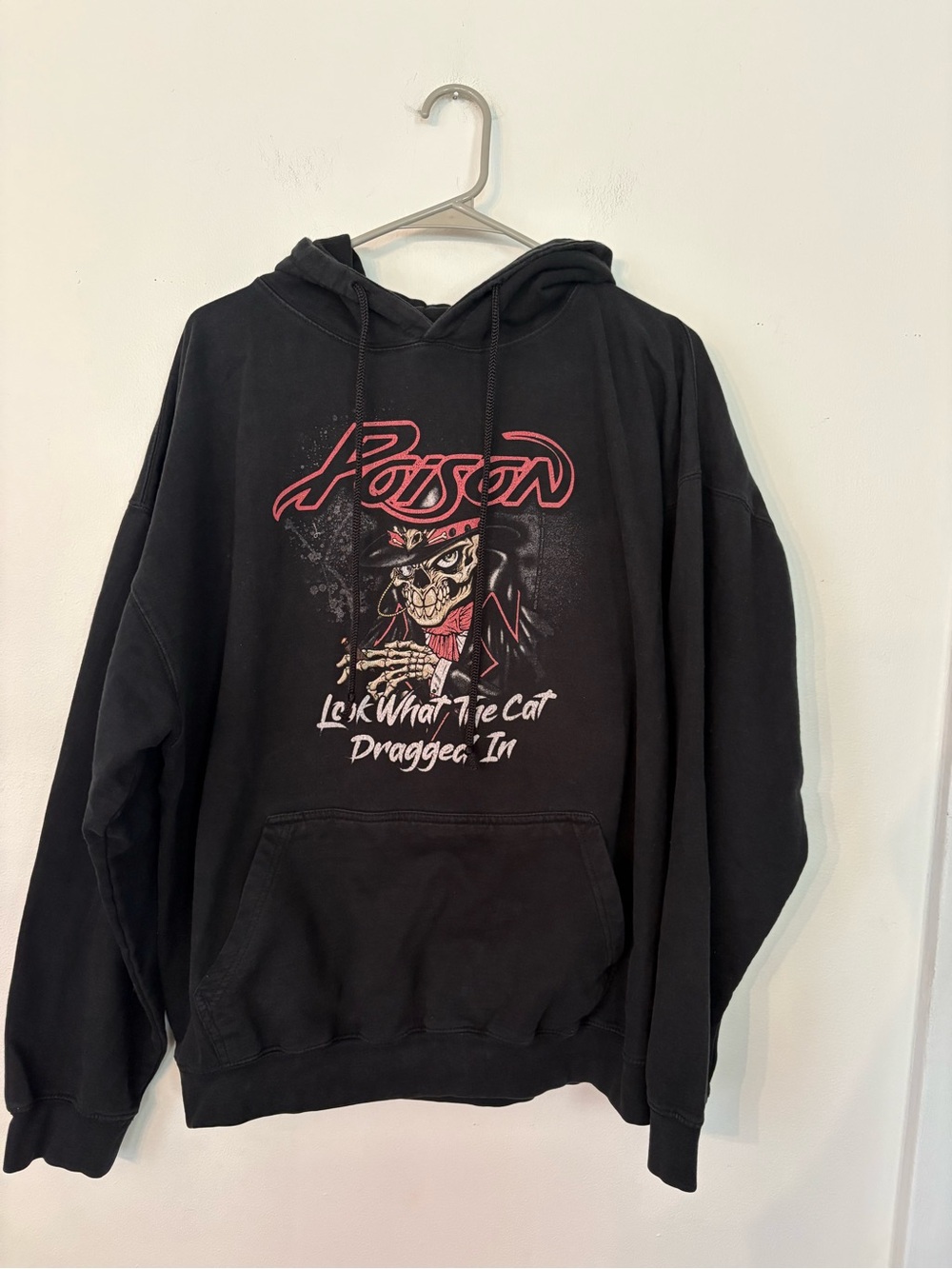 Poison Graphic Hoodie - Black with Red Accent - Band Pullover